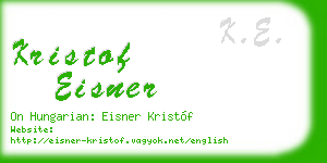 kristof eisner business card