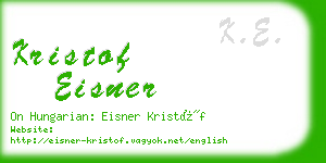 kristof eisner business card